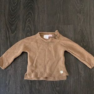 Zara baby boy sweater. Brown knit.